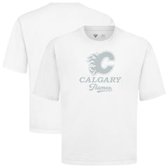 NHL Calgary Flames Levelwear Shadow Surge Luxe Signature Knit T-Shirt - White