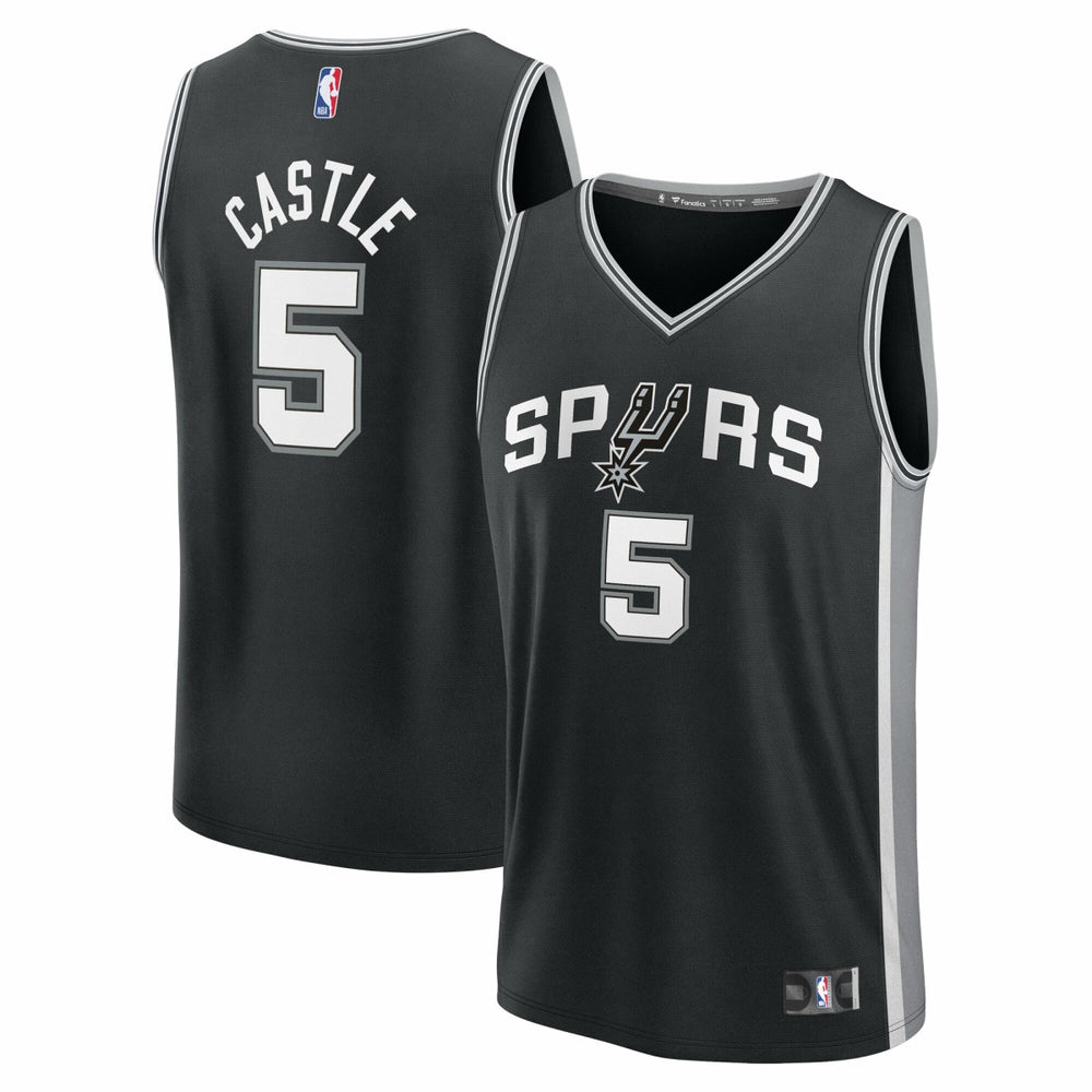 NBA Stephon Castle San Antonio Spurs Fast Break Replica Jersey - Black - Icon Edition