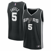 NBA Stephon Castle San Antonio Spurs Fast Break Replica Jersey - Black - Icon Edition