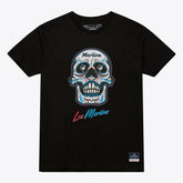 Miami Marlins Mitchell & Ness Women's Sugar Skull Boxy T-Shirt - Black T-shirts