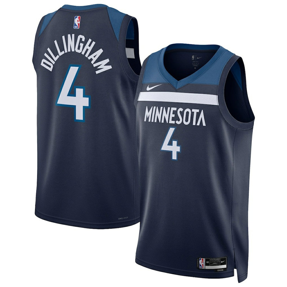 NBA Rob Dillingham Minnesota Timberwolves Unisex Swingman Jersey - Icon Edition - Navy