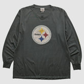 Pittsburgh Steelers NFL 2000s Long Sleeve T-shirt Charcoal Vintage