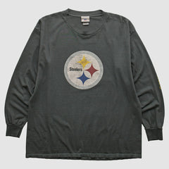 Pittsburgh Steelers NFL 2000s Long Sleeve T-shirt Charcoal Vintage