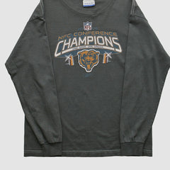 Chicago Bears Reebok 2000s Long Sleeve T-shirt Charcoal Vintage