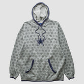 Denver Broncos Reebok 2010s Hooded Pullover Sweatshirt Heather Gray Vintage