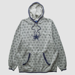 Denver Broncos Reebok 2010s Hooded Pullover Sweatshirt Heather Gray Vintage