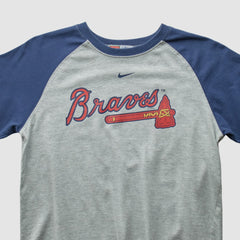 Atlanta Braves Nike 2000s T-shirt - Gray - XS by Fanatics Real Vintage T-shirts