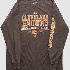 Cleveland Browns NFL 2010s Long Sleeve T-shirt Brown Vintage
