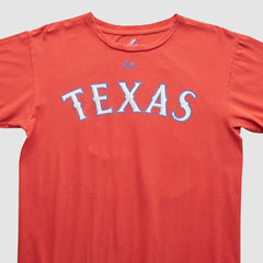 Texas Rangers Majestic 2010 T-shirt - Red - S by Fanatics Real Vintage T-shirts