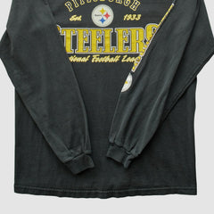 Pittsburgh Steelers NFL 2000s Long Sleeve T-shirt Charcoal Vintage