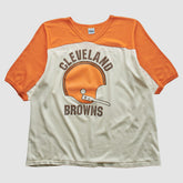 Cleveland Browns The Knits 80s T-shirt White Vintage