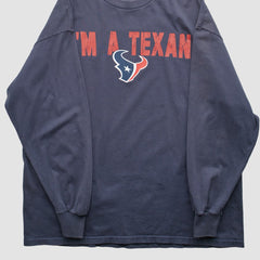 Houston Texans NFL 2010s Long Sleeve T-shirt Navy Vintage