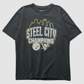 Pittsburgh Steelers Reebok 2009 T-shirt Charcoal Vintage