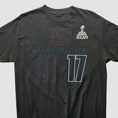 Superbowl XLVI 2012 T-shirt Charcoal Vintage