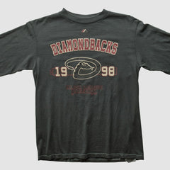 Arizona Diamondbacks Majestic 1998 Long Sleeve T-shirt - Charcoal - XS by Fanatics Real Vintage T-shirts