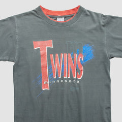 Minnesota Twins Salem 90s T-shirt - Gray - S by Fanatics Real Vintage T-shirts