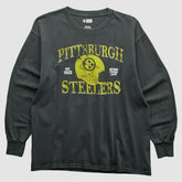 Pittsburgh Steelers NFL 2010s Long Sleeve T-shirt Charcoal Vintage