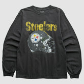 Pittsburgh Steelers Reebok 2010s Long Sleeve T-shirt Black Vintage