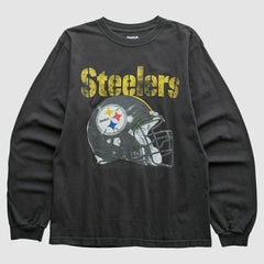 Pittsburgh Steelers Reebok 2010s Long Sleeve T-shirt Black Vintage