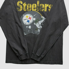 Pittsburgh Steelers Reebok 2010s Long Sleeve T-shirt Black Vintage