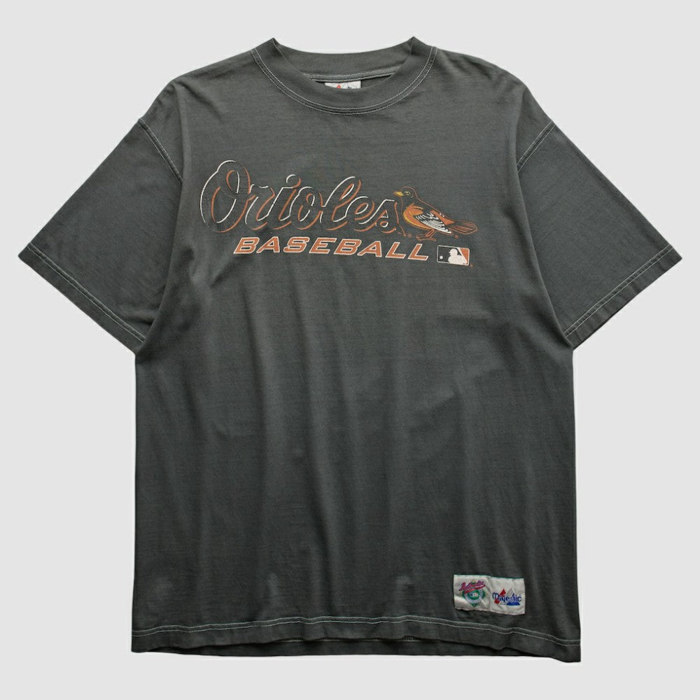 Baltimore Orioles Majestic 2000s T-shirt - Charcoal - M by Fanatics Real Vintage T-shirts