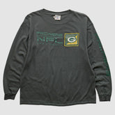 Green Bay Packers NFL 2000s Long Sleeve T-shirt Charcoal Vintage
