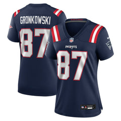 NFL Rob Gronkowski New England Patriots Women's Team Retired Player Game Jersey - Navy