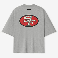 San Francisco 49ers Fear of God x NFL Unisex 3/4-Sleeve T-Shirt Heather Gray