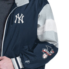 New York Yankees Pro Player Legacy Lightweight Full-Zip Hooded Jacket - Navy/Gray Jackets