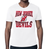 NHL New Jersey Devils Starter Comic Style Team Graphic T-Shirt - White