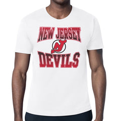 NHL New Jersey Devils Starter Comic Style Team Graphic T-Shirt - White