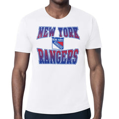 NHL New York Rangers Starter Comic Style Team Graphic T-Shirt - White