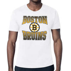 NHL Boston Bruins Starter Comic Style Team Graphic T-Shirt - White