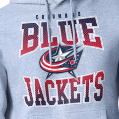 NHL Columbus Blue Jackets Starter Comic Style Team Graphic Hoodie - Gray