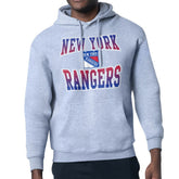 NHL New York Rangers Starter Comic Style Team Graphic Hoodie - Gray
