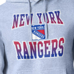 NHL New York Rangers Starter Comic Style Team Graphic Hoodie - Gray