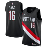 Yang Hansen Portland Trail Blazers Unisex Swingman Jersey Icon Edition Black