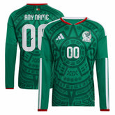 Mexico National Team 2026 Home Replica Long Sleeve Custom Jersey Green