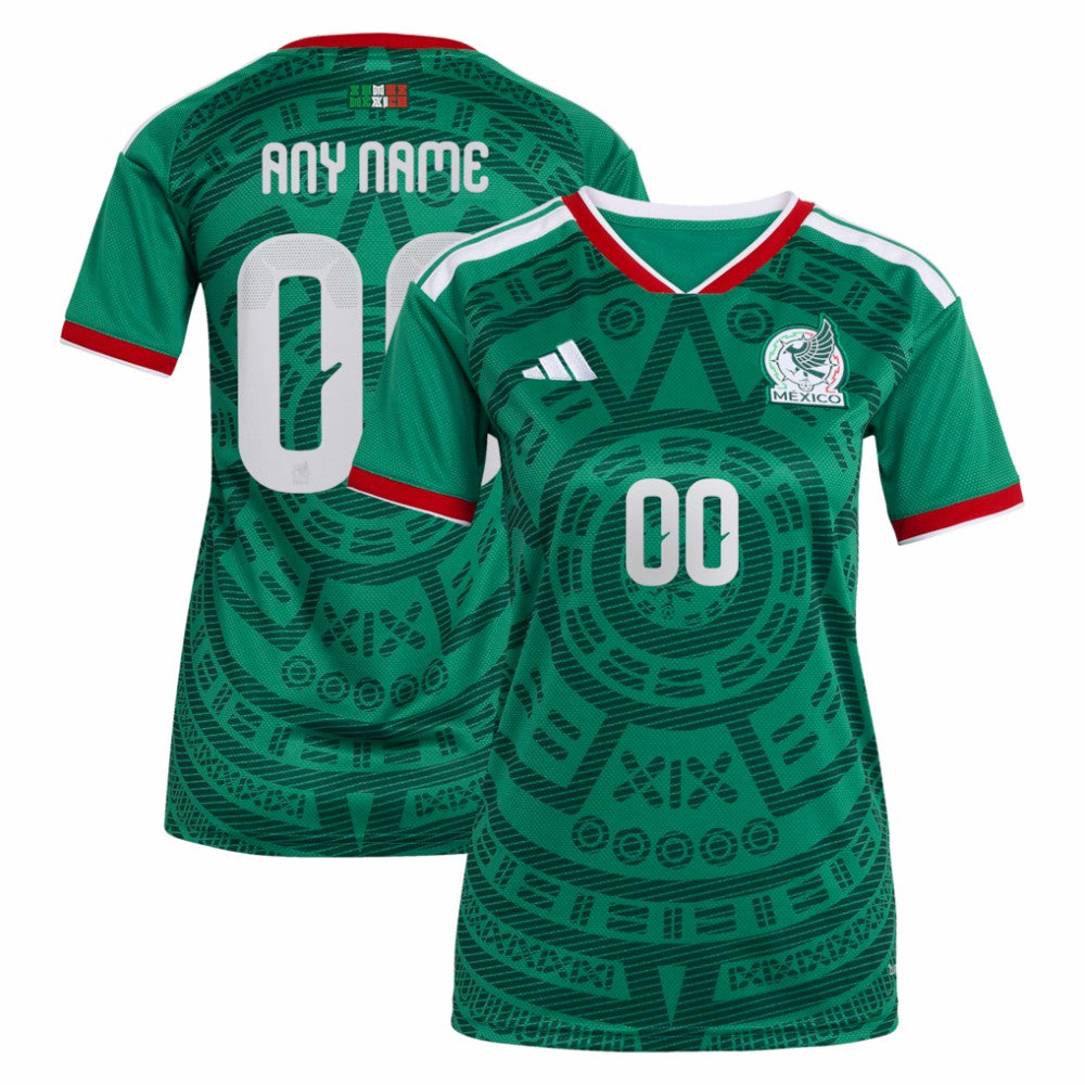 Mexico National Team Women's 2026 Home Replica Custom Jersey Green sale
