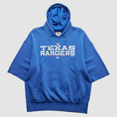 Texas Rangers Majestic 2000s Hooded Pullover Sweatshirt - Blue - 2XL by Fanatics Real Vintage Pullover