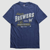 Milwaukee Brewers Majestic 2010s T-shirt - Navy - S by Fanatics Real Vintage T-shirts