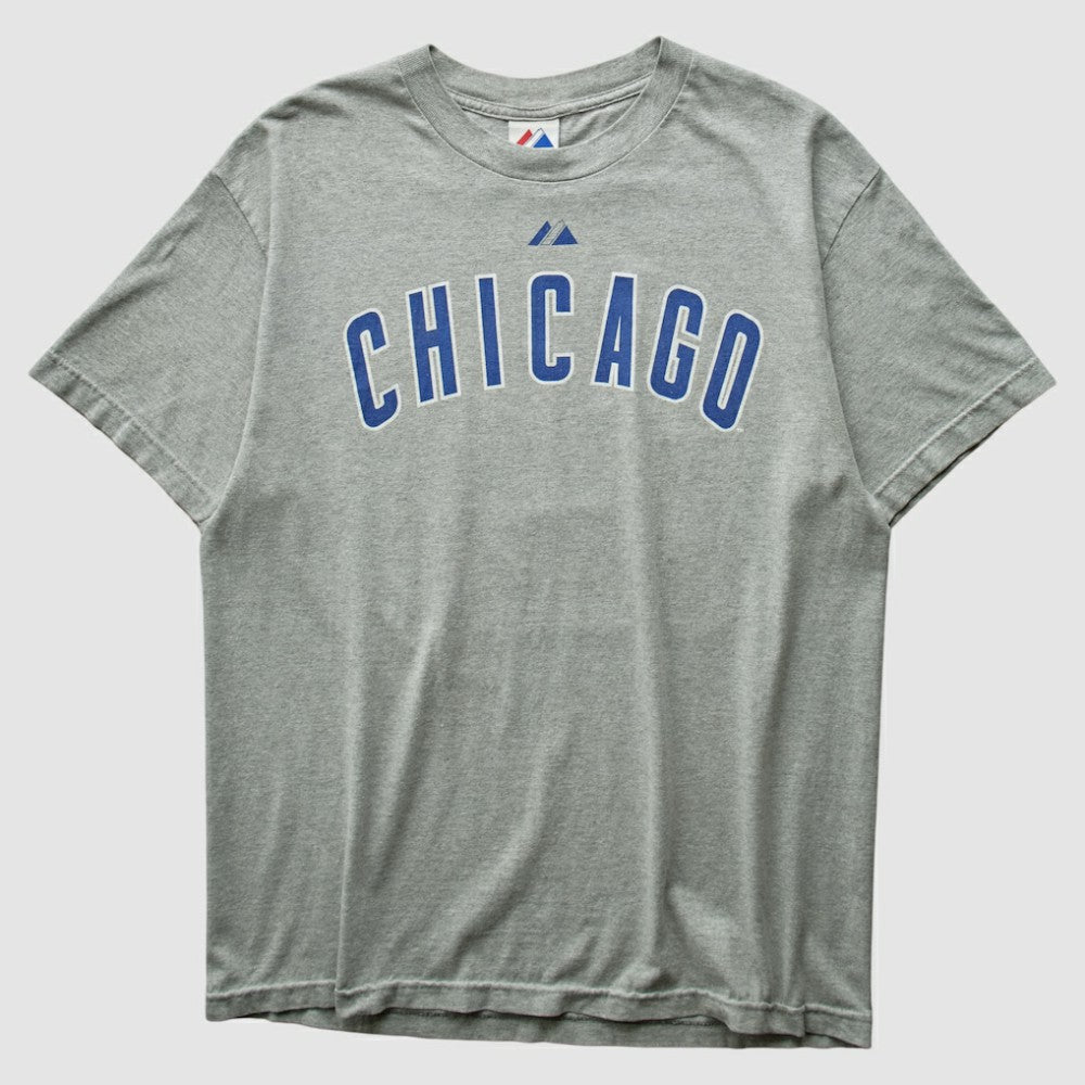 Chicago Cubs Majestic 2010 T-shirt - Heather Gray - M by Fanatics Real Vintage T-shirts