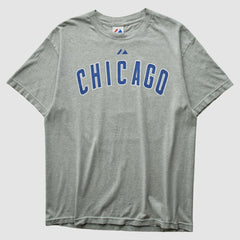 Chicago Cubs Majestic 2010 T-shirt - Heather Gray - M by Fanatics Real Vintage T-shirts