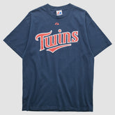 Minnesota Twins Majestic 2000s T-shirt - Navy - M by Fanatics Real Vintage T-shirts