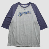 Milwaukee Brewers Majestic 2000s T-shirt - Gray - 2XL by Fanatics Real Vintage T-shirts