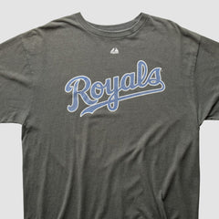 Kansas City Royals Majestic 2010s T-shirt - Charcoal - M by Fanatics Real Vintage T-shirts