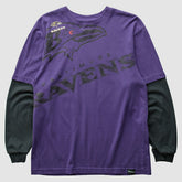Baltimore Ravens Reebok 2010s Long Sleeve T-shirt Purple Vintage