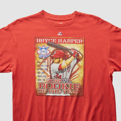 Bryce Harper Majestic 2012 T-shirt - Red - M by Fanatics Real Vintage T-shirts