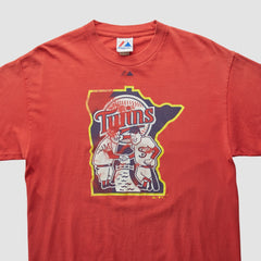 Minnesota Twins Majestic 2010 T-shirt - Red - S by Fanatics Real Vintage T-shirts