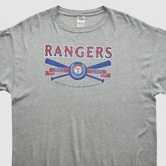 Texas Rangers Delta 2000s T-shirt - Heather Gray - L by Fanatics Real Vintage T-shirts